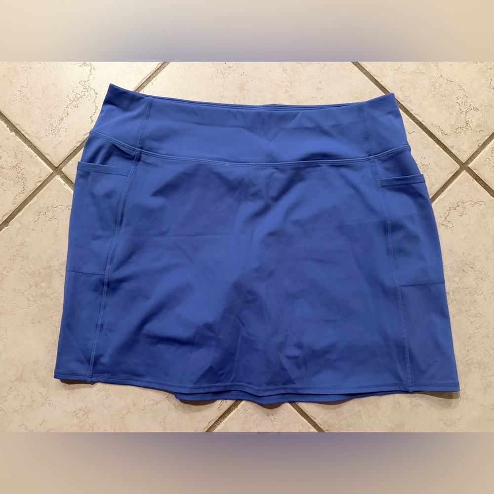 Skechers Women’s Blue Pull On Tennis Golf Pockets Skort Skirt Sz XL